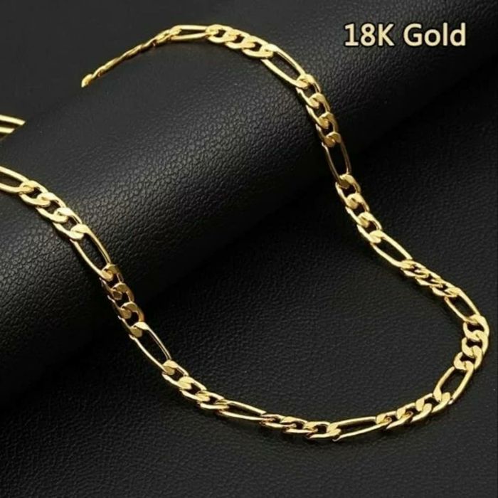 Pozłacany łancuszek figaro unisex