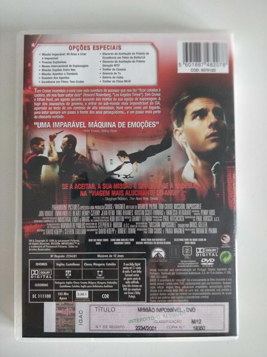 Missão Impossível: Edição de Colecionados 2 DVDs - NOVO
