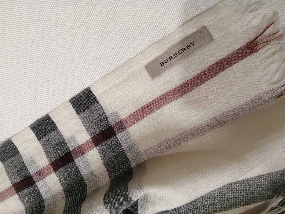 Брендовий шарф BURBERRY з вовни та шовку