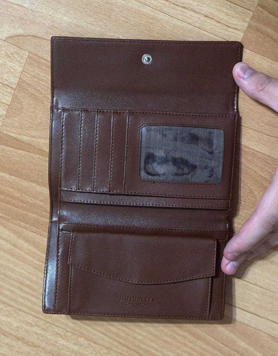 Гаманець Vintage Burberrys Nova Check Leather Wallet Оригінал