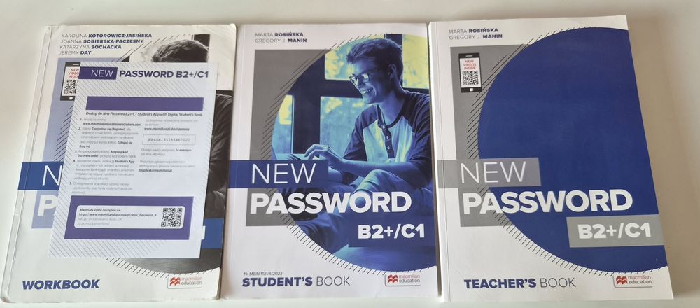 Zestaw New Password B2+/C1 | Podręcznik + Ćwiczenia + Książka Nauczyciela | KODY AKTUALNE
