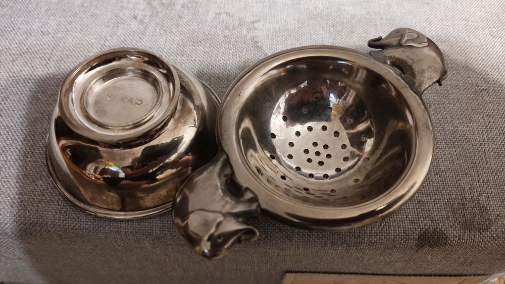 Platerowane srebrne sitko do herbaty