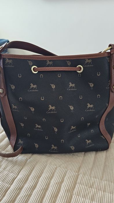 Bolsa Cavalinho preta e castanho