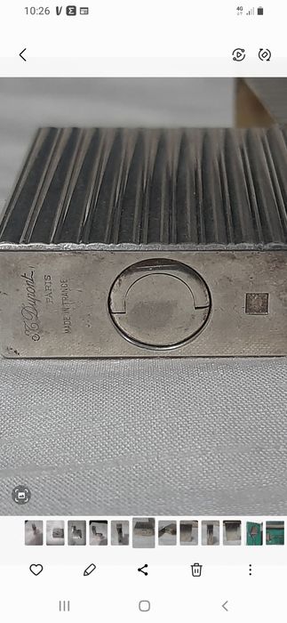 Isqueiro S T Dupont em Prata