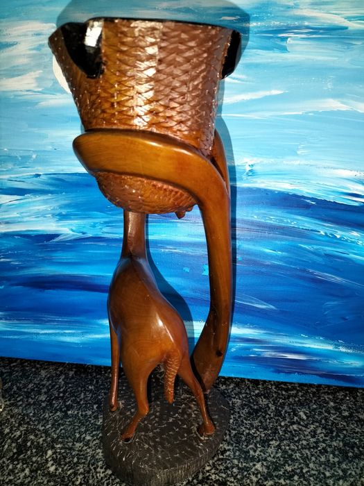 Arte Africana/Cinzeiro Madeira-Luanda