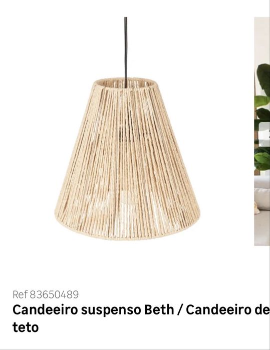 Vendo candeeiro com lampada invluida