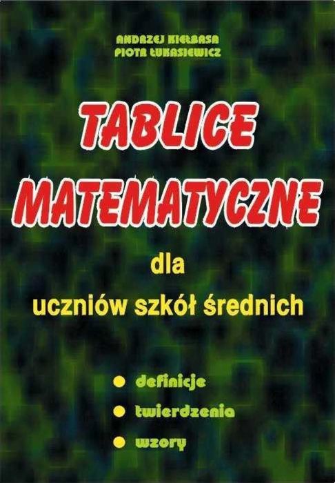 Tablice matematyczne dla uczniów szk. śr. Kiełbasa A. Kiełbasa, P