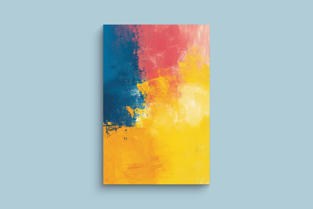 Kolorowy Abstrakcyjny Obraz na Płótnie 70x100 cm do Wnętrz