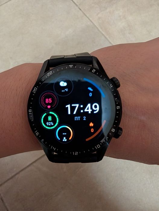 Huawei Watch GT2 46mm Silver/Black | + Плетений ремінець у подарунок