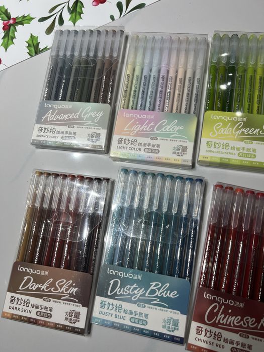 Długopisy żelowe languo zestaw nowe kolory