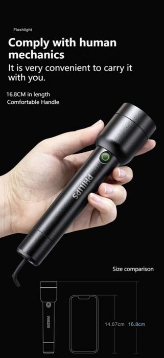 Latarka Philips aku smycz powerbank 300 lumen
