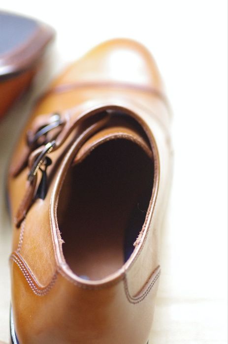 Lloyd Mailand / Подвійні ділові ''монки'' з коричневої гладкої шкіри .