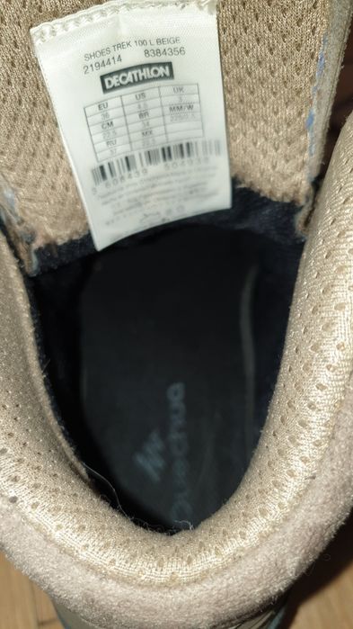 Buty trekkingowe 36 Forclaz MT100  skóra, wodoodporne Decathlon