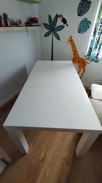 Mesa de jantar/ secretária branca 180x90x76 cm.