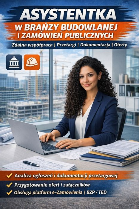Asystentka w branży budowlanej - administracja , zamówienia publiczne