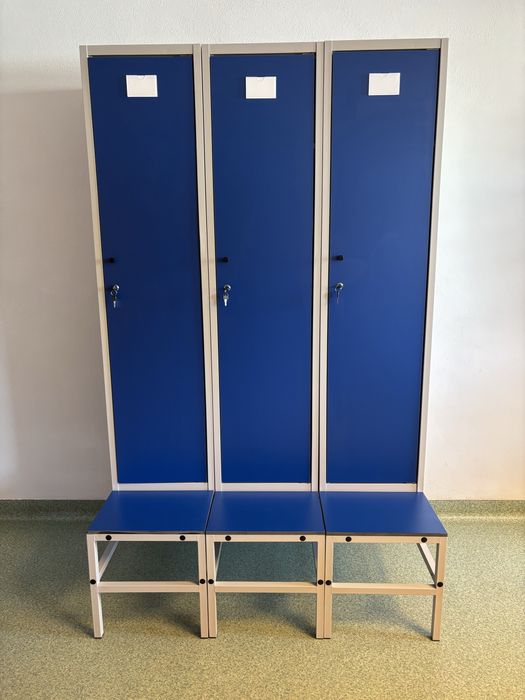 Szafki pracownicze do szatni H 2,0 m metal i HPL uzywane zestaw