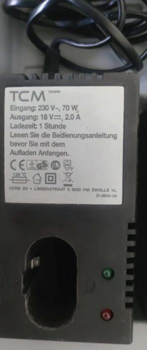 Акумуляторний шуруповерт TCM, АКБ ni-cd 18 V. Б/у, в доброму стані