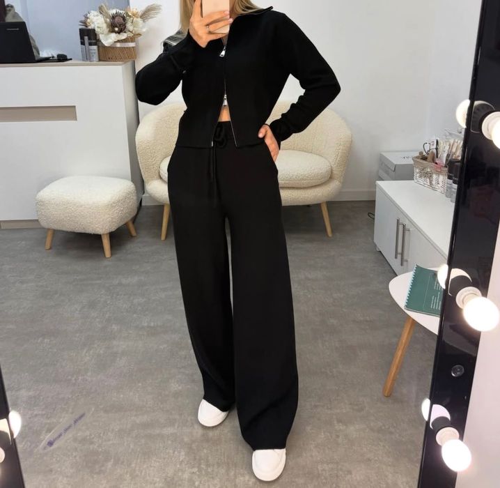 Костюм чорний (кофта на замку та штани)