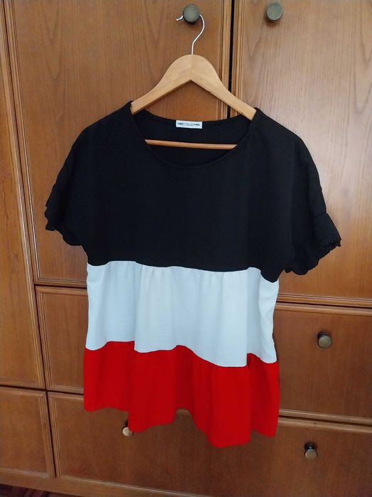 Blusa tricolorida, New Collection, Nova, XXL/3XL
