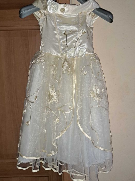 Дитяча золота святкова сукня, платье бальное - карнавальное