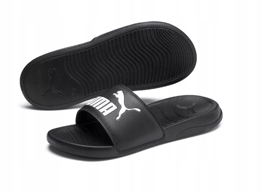 Puma czarne klapki męskie z logo na pasku 42 1j3a