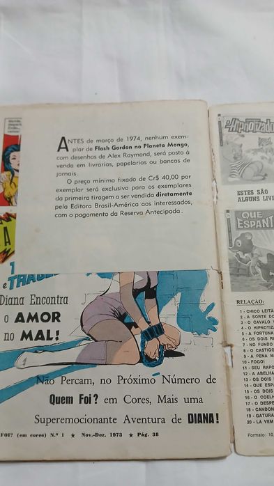 As aventuras de Diana. Banda desenhada  1973.