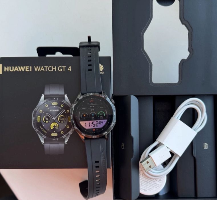 Huawei Watch GT 4 46mm чорний, відмінний стан, повний комплект!