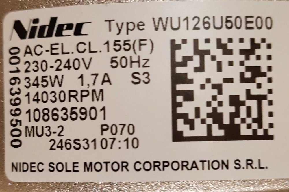 Pralka Electrolux EWT1255 części