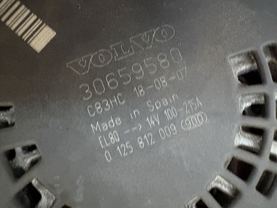 Volvo s60 III v60 II T5 T6 alternator