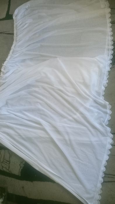 Duża firana z koronką