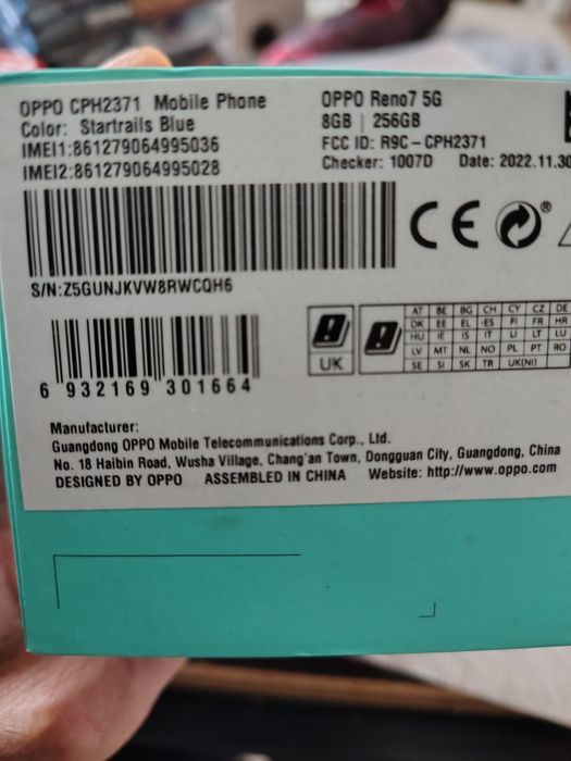 0ppo Reno 7 5G  8/256