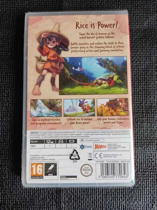 Sakuna of Rice and Ruin Nintendo Switch - SEALED