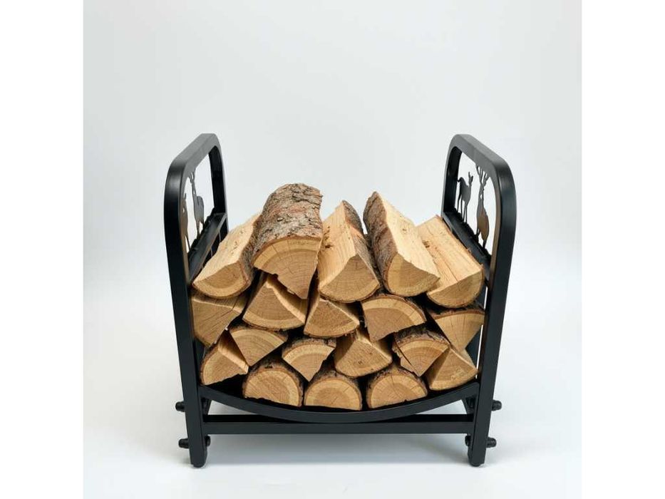 Kosz Na Drewno Kominka Kominkowe Stojak Metalowy Pojemnik Jeleni