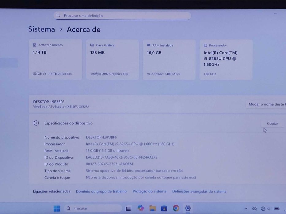 Asus i5 2 discos 16Gb Ram Windows 11