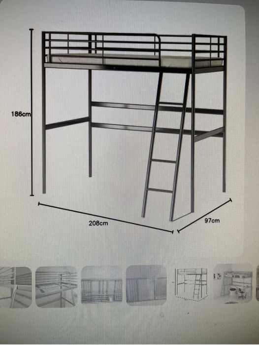 Estrutura de cama alta P Pinheiro/Sintra