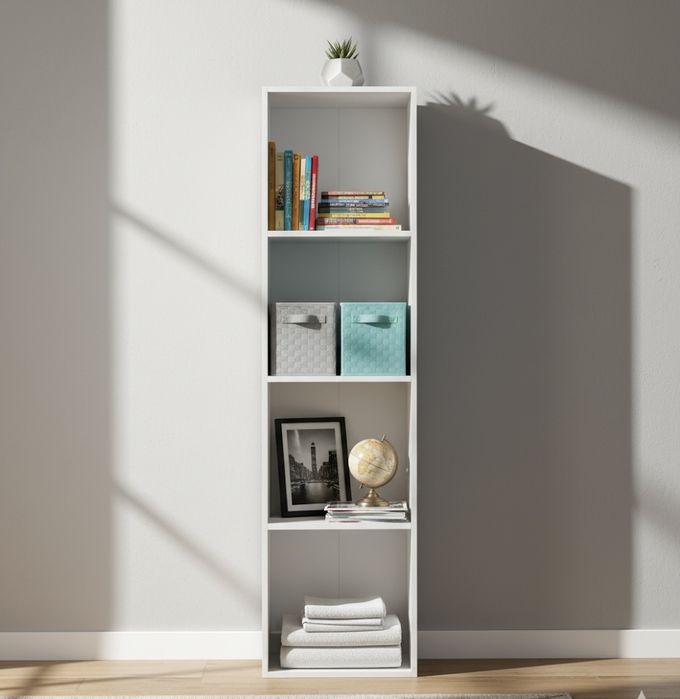 Estante branca moderna - 35,2×137,2×30 cm (nova)