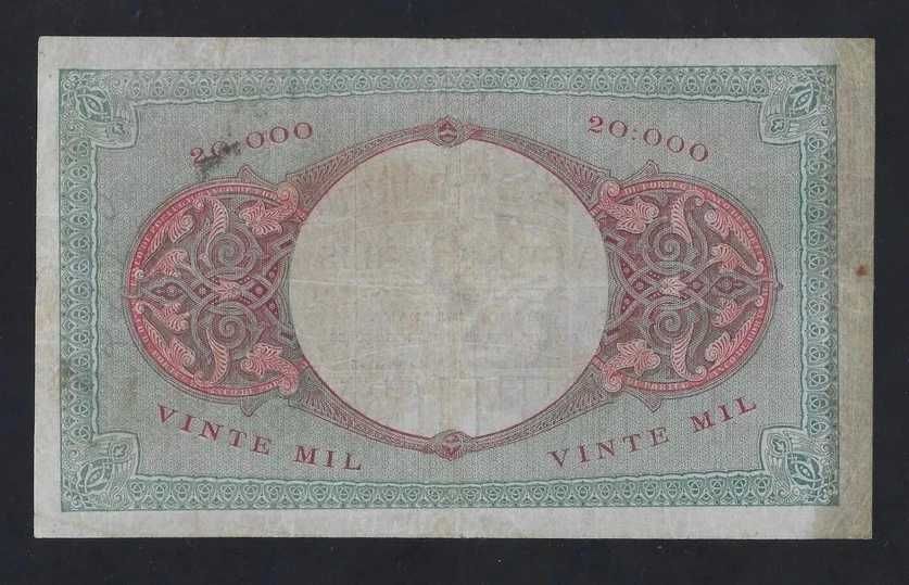 nota Açores 20000 Reis 1905 P-13 VF RARE