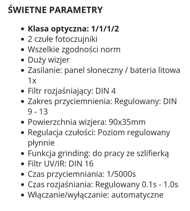Przyłbica spawalnicza automatyczna  PSS06
