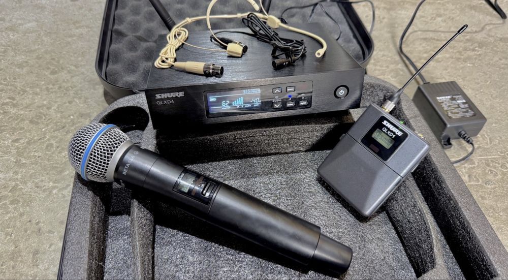 Радіосистема Shure QLXD Beta58,ручний мікрофон,гарнітура,петличка,кейс