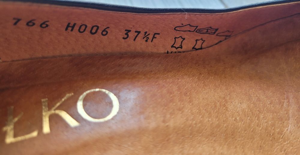 Klasyczne Czółenka Ryłko (rozmiar 37.5) - Skóra Naturalna!