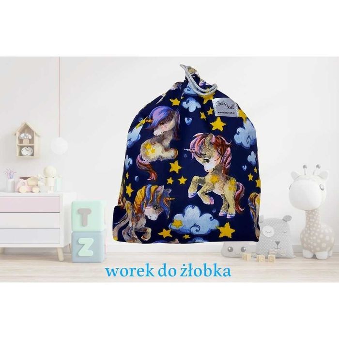 Worek na buty do przedszkola żłobka dla dzieci bawełniany