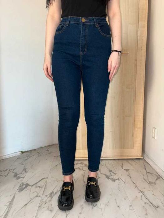 Spodnie damskie jeansowe boohoo 40 wysoki stan