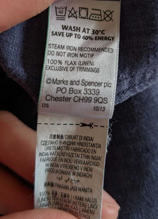 Koszula, bluzka damska 100 % lniana M&S