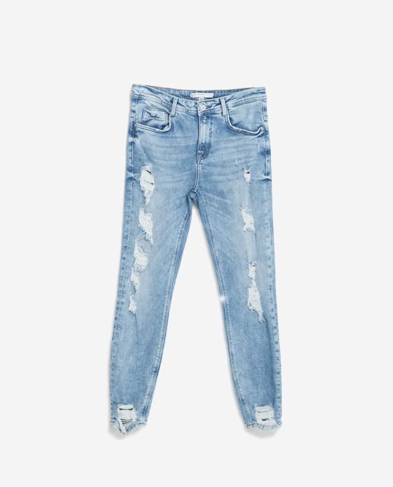 Nowe jeansy Zara z dziurami