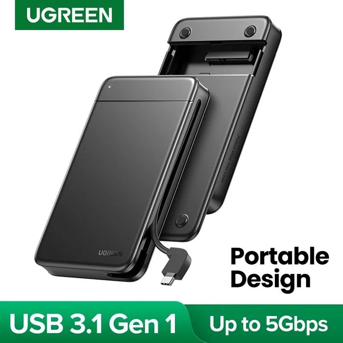 Кейс UGREEN для диска HDD/SSD SATA 3.0 USB3.1 Gen1 Type-C  6 Gbp/s