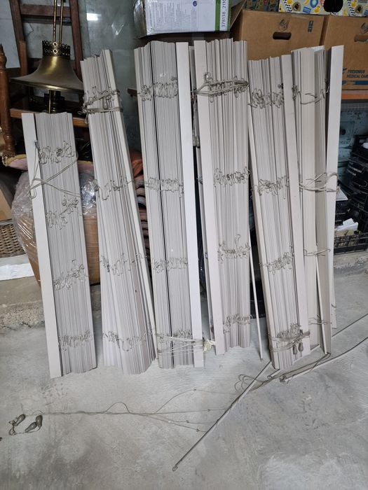 Estores em pvc resistentes beje 5 unidades