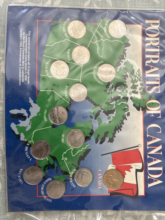 Colecao de moedas antigas canadianas