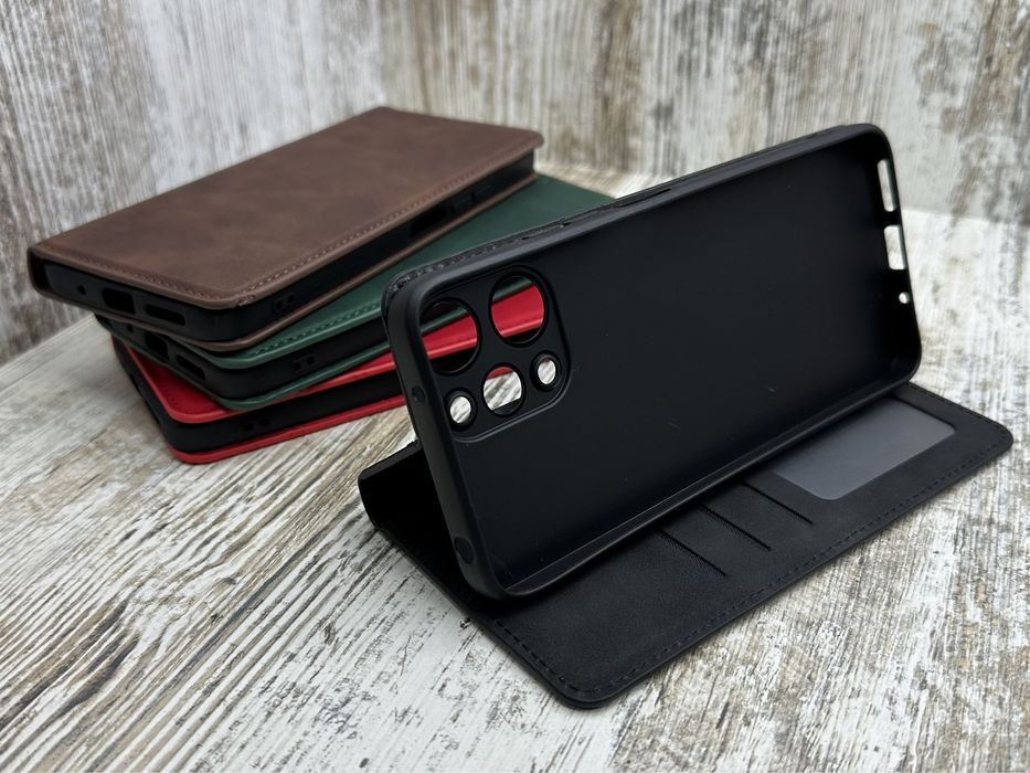 Прошитый чехол - книжка на Xiaomi Redmi 12/ 13. На магните