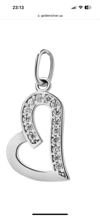 Підвіска сердечко срібне та сніжинка  тсрібна булавка з метеликом