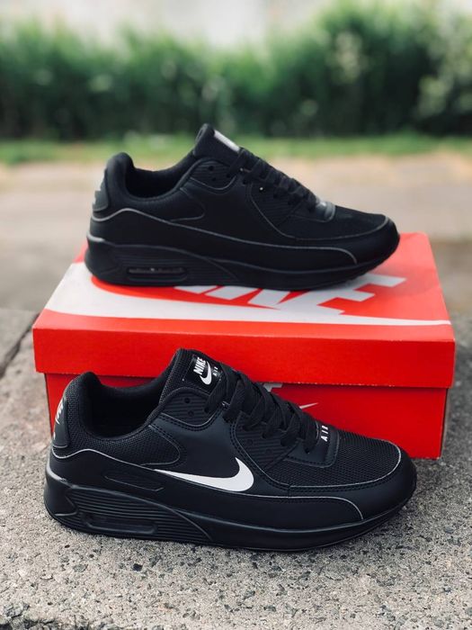 Мужские кроссовки Nike Air Max 90 Черные летние кросовки Найк